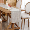 NEWISHER Rustic Embroidered Plaid Cloth Table Runner 60 inches, Farmhouse by Newisher