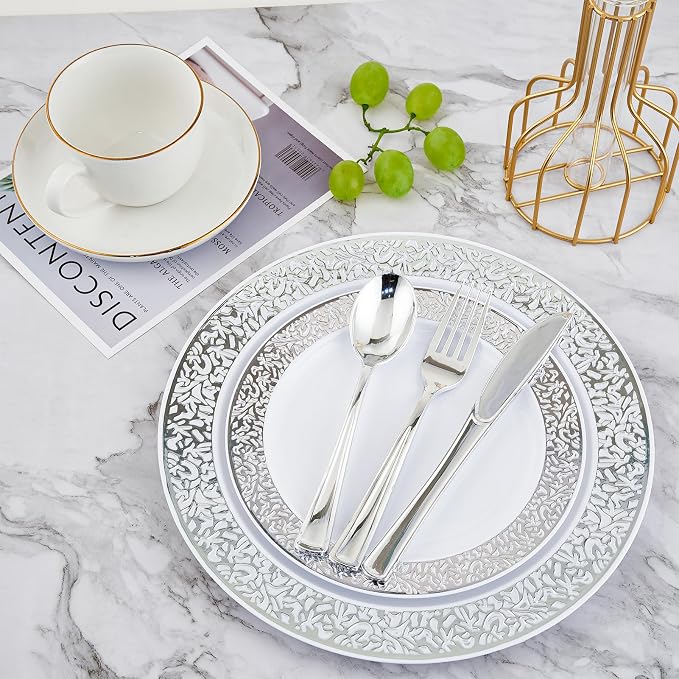 30 Guests Plastic Plates Set - Image 3