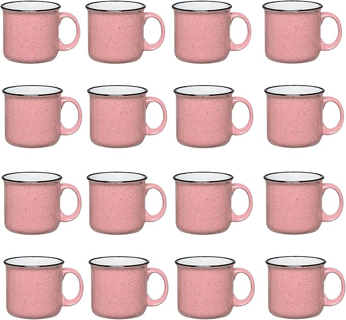 Set of 16 Ceramic Campfire Mugs – 15 Oz, Camping – Customizable by GiftsbyDesign