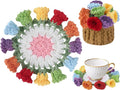 Crochet Flower Coasters, Handmade Bouquet Coasters by VaneOak