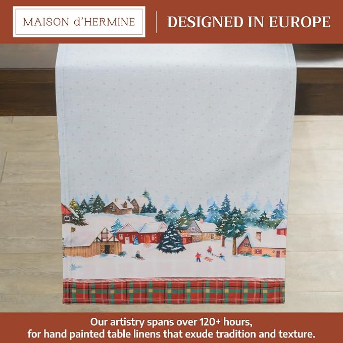 Maison d' Hermine Table Runner 100% Cotton 14.50" x 108" | Table Runners 108 - Image 2