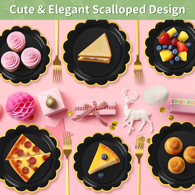 50 Pcs Black Paper Plates - Image 6