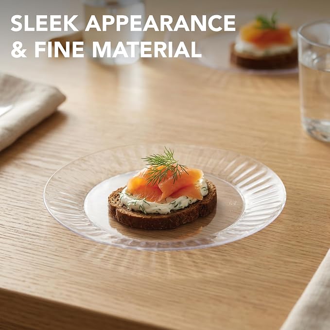 Party Essentials Deluxe Quality Hard Plastic 6-Inch Round Party/Dessert Plates - Image 6