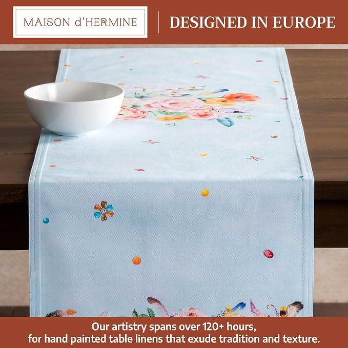 Maison d' Hermine Table Runner 100% Cotton 14.50" x 108" | Table Runners 108 - Image 2