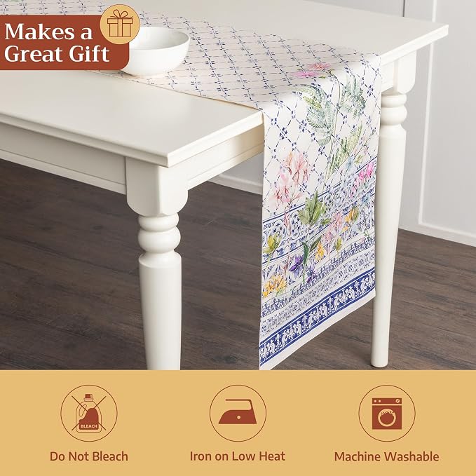 Maison d' Hermine Table Runner 100% Cotton 14.50" x 72" | Table Runners 72 - Image 5