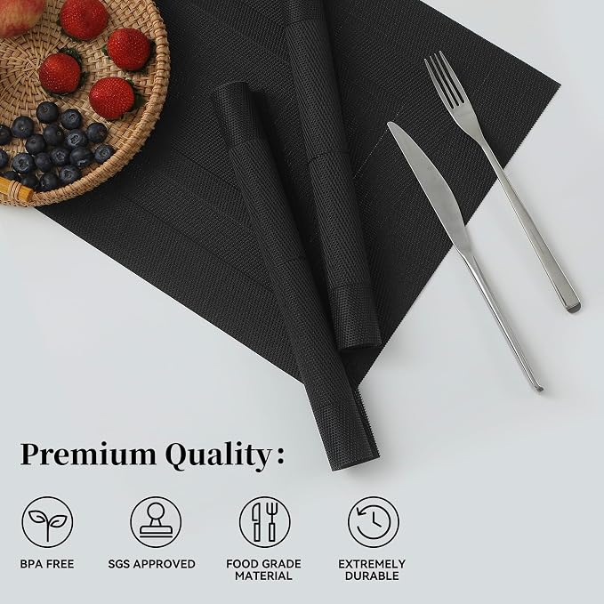 Leetaltree Black Frame Placemats Set of 4 - Image 2