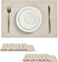 Leetaltree Beige White Placemats Set of 16 by Leetaltree-ArtatEveryTable