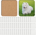 48 Pcs Sublimation Coasters Blanks, 3.93 x 3.93 Inch, MDF Cork | Sublimation by Guiqulai