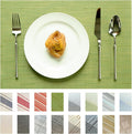 Placemats Set of 6 Vinyl/Plastic Woven Place Mats by Unknown