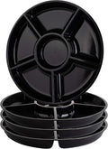 Plasticpro 6 Sectional Round Plastic Serving Tray/Platter by PLASTICPRO