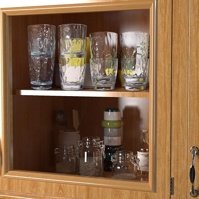 Top-spring 16 Oz Reusable Plastic Water Tumbler 4pcs Clear BPA Free | Thickened - Image 4