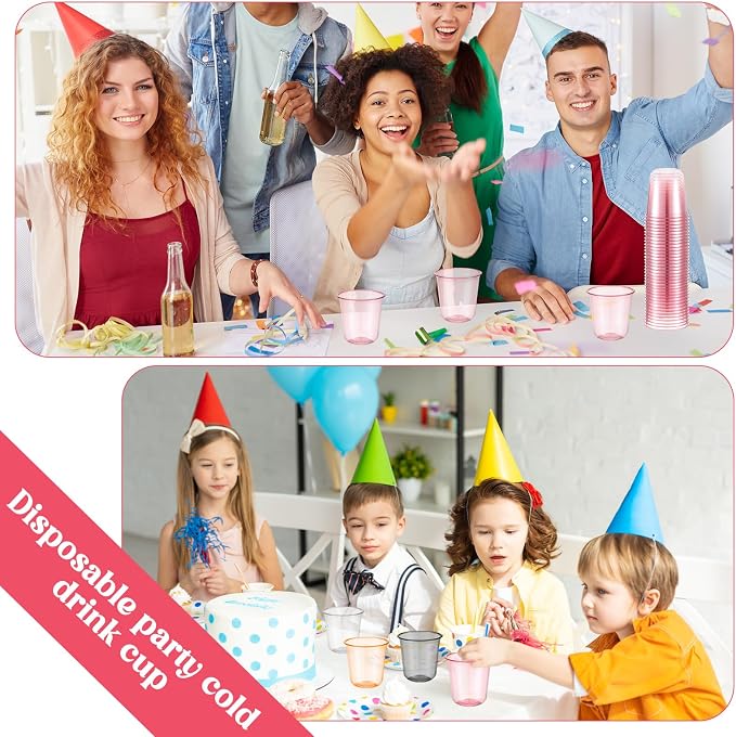 Ziliny 100 Pcs Disposable Stemless Glasses 12oz Crystal Plastic Wine Glasses - Image 6