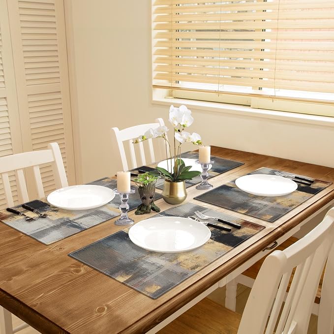 Emvency Farmhouse Placemats Set of 4, 12x18 Inch - Image 5