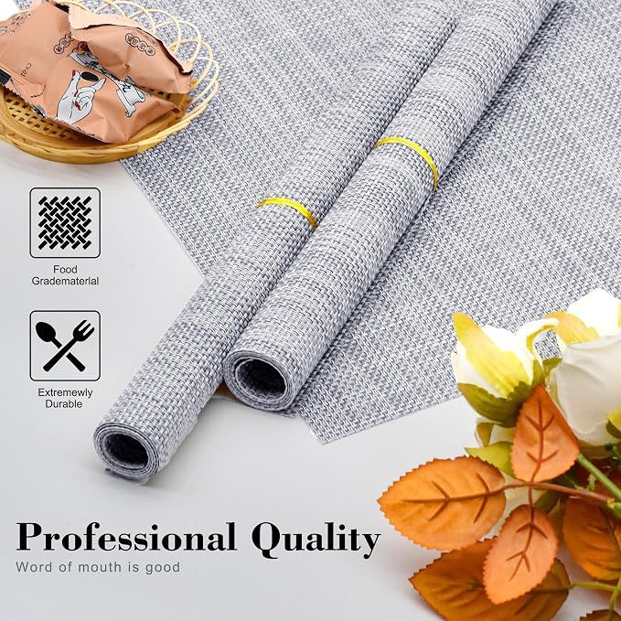 Placemats Set of 4 Washable Indoor | Outdoor Vinyl Place Mats - Image 3