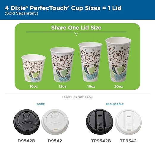 Dixie PerfecTouch 20 oz Paper Coffee Cups By GP PRO - Image 10