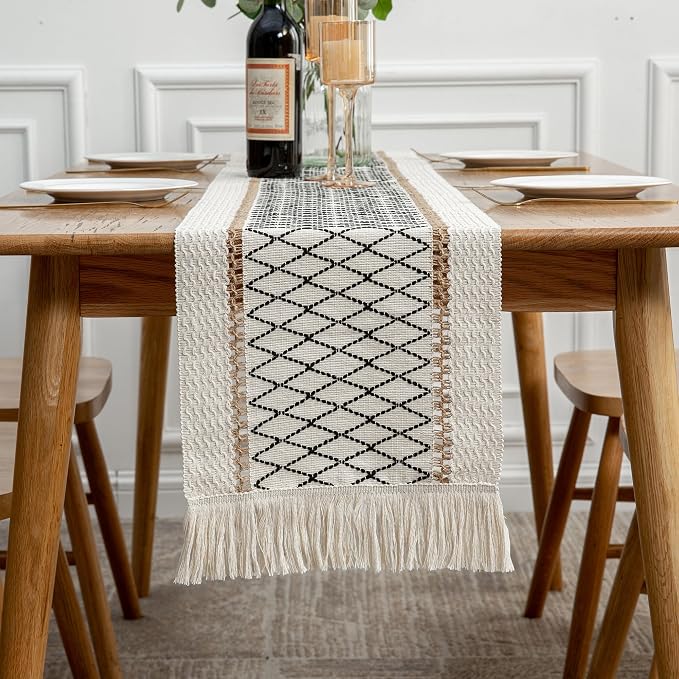 Table Runner Linear End, Boho Style - Image 4