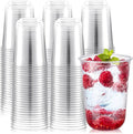 Ziliny 200 Pcs Disposable Stemless Glasses 16oz Crystal Plastic Wine Glasses by Ziliny