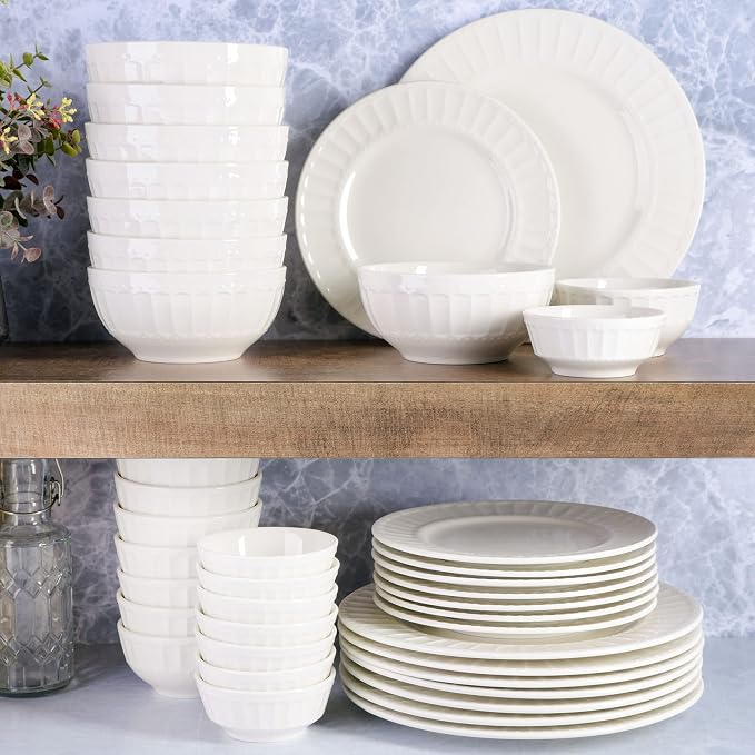 Gibson Home Zen Buffet Porcelain Ceramic Dinnerware Sets - Image 5