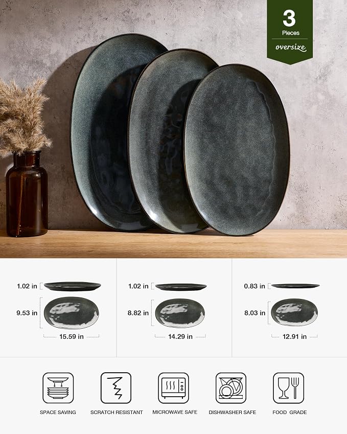 famiware Serving Platters Set of 3 Sizes - Image 2