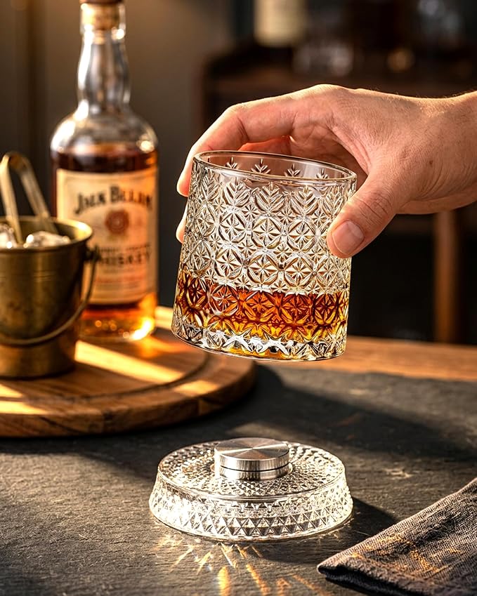 CEEFU 360° Spinning Whiskey Glasses Set - Image 5