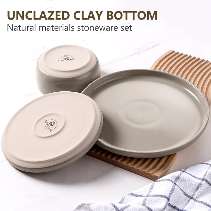 LIANYU Dinnerware Dishes Sets for 2, 6-Piece Stoneware Dinner Set, Ceramic - Image 2