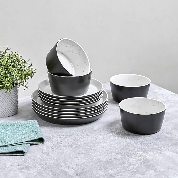 Sango 12-Piece Stoneware Dinnerware Set - Image 3