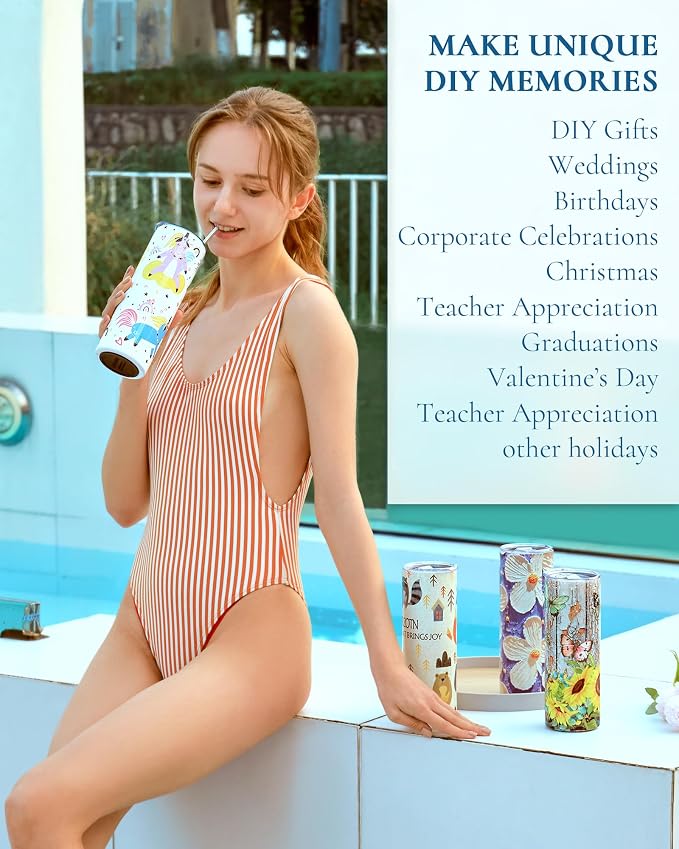 50 Pack 20oz Sublimation Tumbler Blanks Skinny Straight in Bulk | Stainless - Image 6