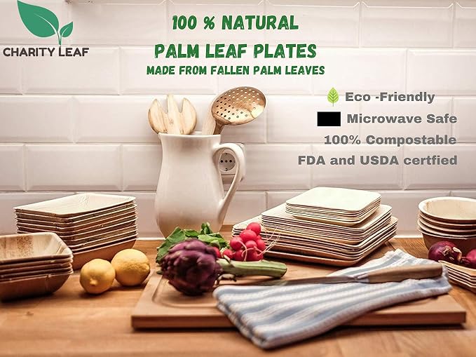 Disposable Bamboo 14" x 10" Trays Bamboo Serving Platters, Disposable Boards - Image 7