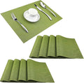 PIGCHCY Placemats Set of 8 Washable Durable Place Mats Vinyl Heat Resistant by PIGCHCY