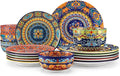vancasso 18-Piece Dinnerware Sets, Ceramic Plates and Bowls Sets Service by vancasso