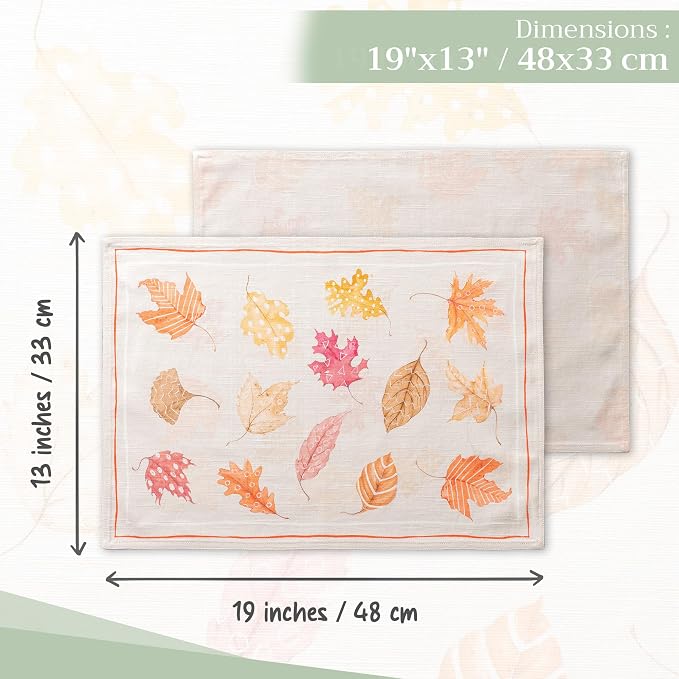 Maison d' Hermine Placemats Set of 4 Reusable 100% Cotton | Cloth Place Mats - Image 4