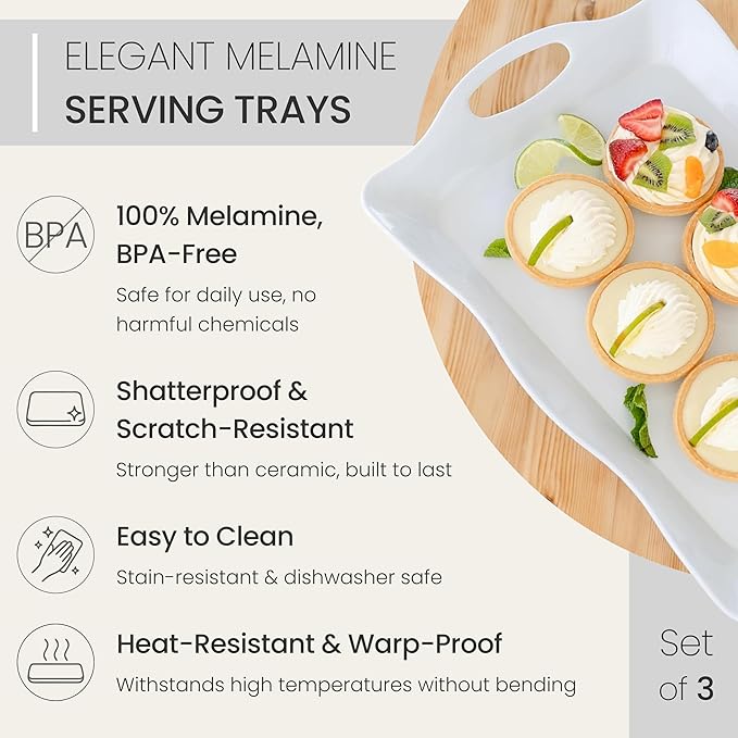 Large Melamine Tray, Appetizers, Grill or Party Snacks - Image 2