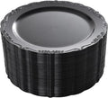 DaYammi 60PCS Black Plastic Plates, Heavy Duty Black Disposable Plates Premium by DaYammiwillaccompanyyou