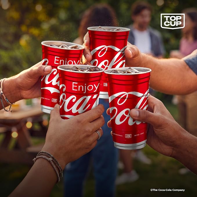 Top Cup – 20 Ounce, Officially Licensed Coca-Cola Aluminum Party Cup | - Image 6