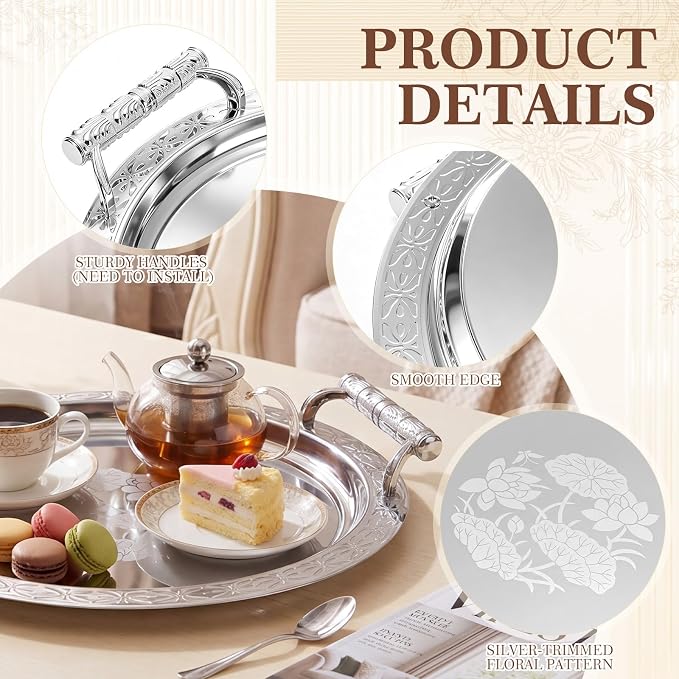 4 Pack Stainless Steel Serving Tray - Image 6