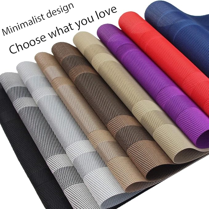 PIGCHCY Placemats, Washable Vinyl Woven Table Mats, Elegant Durable Placemats - Image 8