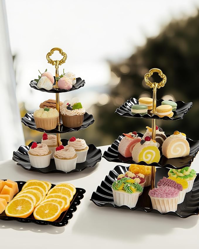 Kootek 10pcs Cupcake Stand Dessert Table Display Set Serving Tray - Image 7