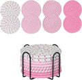 Drink Coasters Set of 8 with Holder, Cotton Woven by Unknown