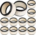 Black White Epoxy Resin Napkin Rings Set of 12 | Premium epoxy resin, by CLEENTABLE