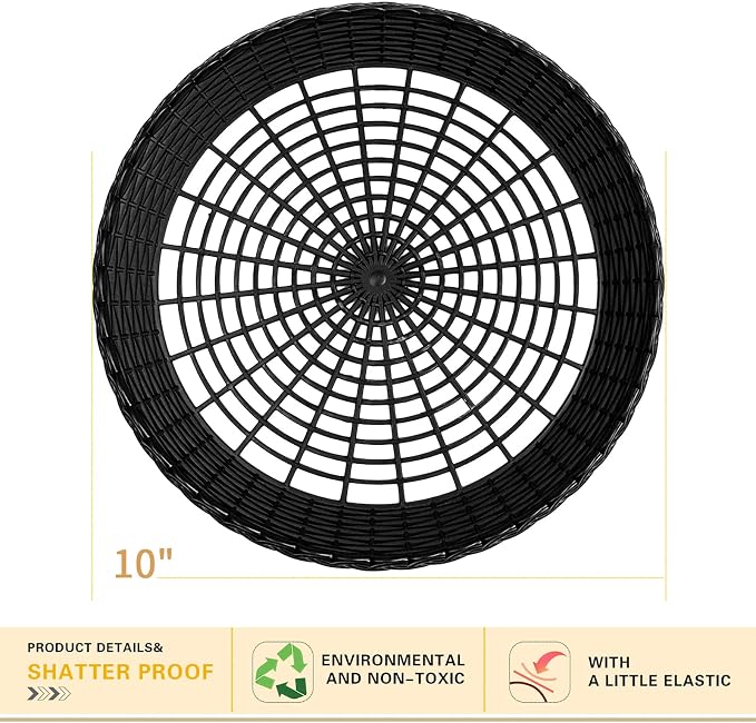 Paper Plate Holders, 9/10 Inch paper plate holders reusable Black Plastic Heavy - Image 2