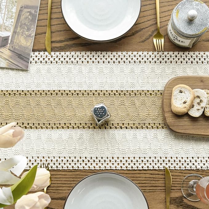 Artoid Mode Burlap Brown Farmhouse Rustic Table Runner 12x72 Inch | Seasonal - Image 6