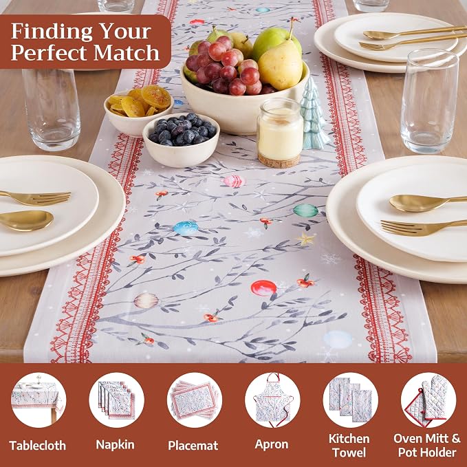 Maison d' Hermine Table Runner 100% Cotton 14.50" x 90" | Table Runners 90 - Image 4