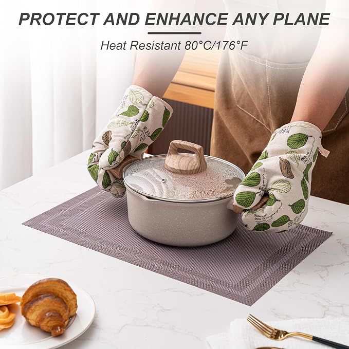 Placemats Set of 4 Washable Indoor | Outdoor Vinyl Place Mats - Image 4