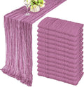 12 Pack 10Ft Cheesecloth Table Runner 35x120 Inch Boho Gauze Table Runner by Fivenl