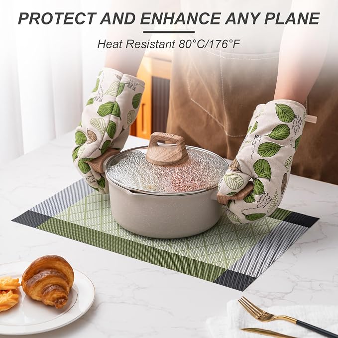 Placemats Set of 6 Washable Indoor | Outdoor Vinyl Place Mats - Image 4