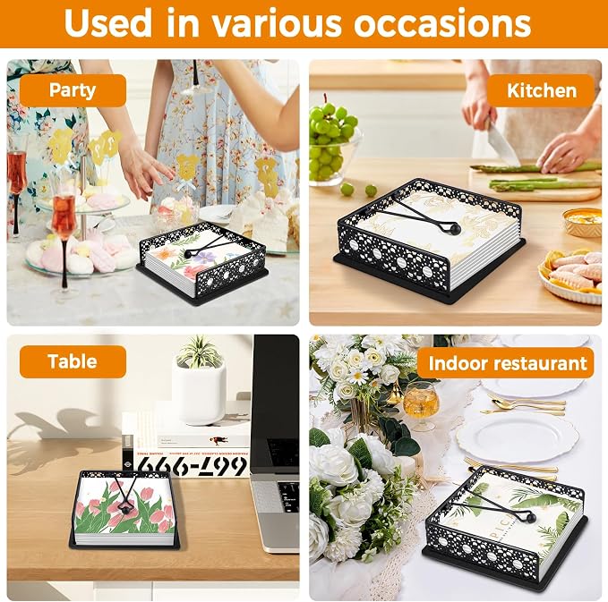 Napkin Holder for Table, Metal Organizer - Image 3