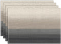 Emvency Farmhouse Placemats Set of 4, 12x18 Inch, Geometric Modern | Striped by Emvency
