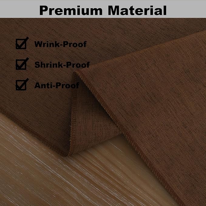 Gernaice 2PCS Solid Color Table Runner, Rustic Cotton Linen Farmhouse Table - Image 4