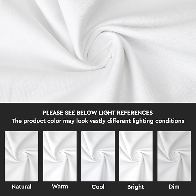Encasa XO Table Runner, Cotton Canvas Dining Runner 13"x118" | White, 180 GSM - Image 3