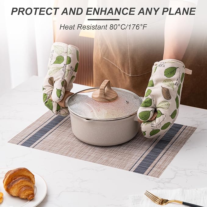 Placemats Set of 6 Washable Indoor | Outdoor Vinyl Place Mats - Image 3